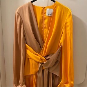 ACLER Empire Two-Tone Satin dress